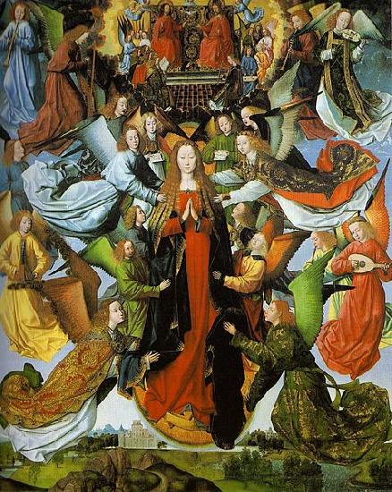 Master of the Legend of St. Lucy Mary, Queen of Heaven France oil painting art